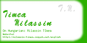 timea milassin business card