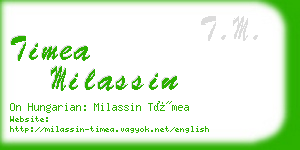 timea milassin business card